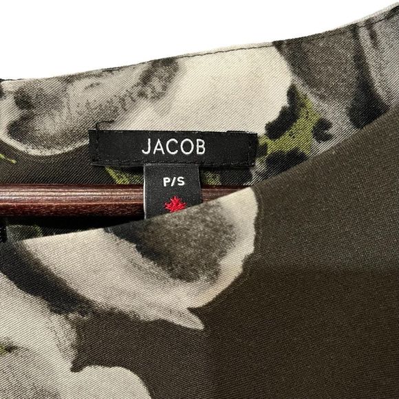 Jacob green dress with all over floral print sleeveless zip up back size small - Picture 6 of 11